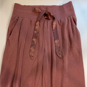 Victoria Secret Pink Ribbed Wide-Leg Pants with Tie